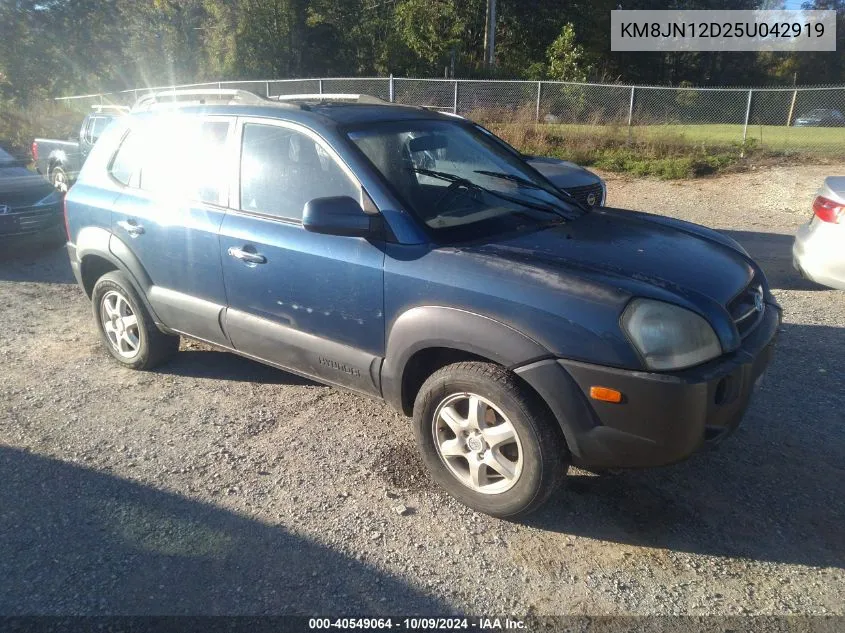 2005 Hyundai Tucson Gls/Lx VIN: KM8JN12D25U042919 Lot: 40549064