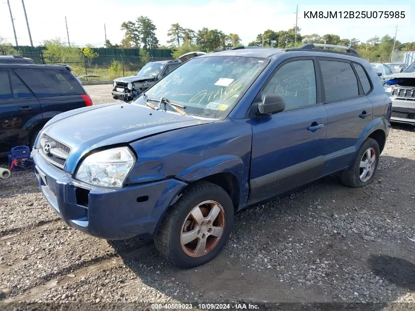 2005 Hyundai Tucson Gl VIN: KM8JM12B25U075985 Lot: 40559023