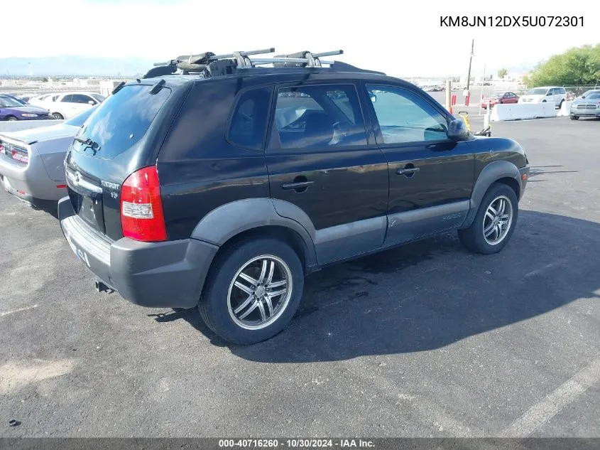 2005 Hyundai Tucson Gls/Lx VIN: KM8JN12DX5U072301 Lot: 40716260