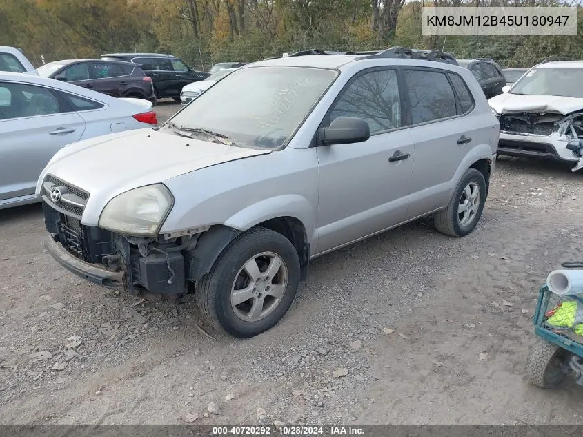 2005 Hyundai Tucson Gl VIN: KM8JM12B45U180947 Lot: 40720292