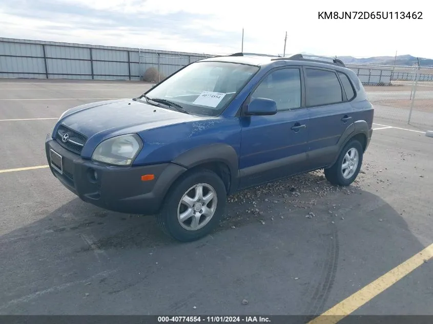 2005 Hyundai Tucson Gls/Lx VIN: KM8JN72D65U113462 Lot: 40774554