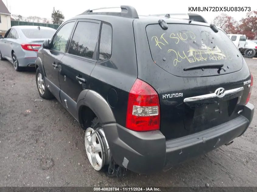 KM8JN72DX5U083673 2005 Hyundai Tucson Gls/Lx