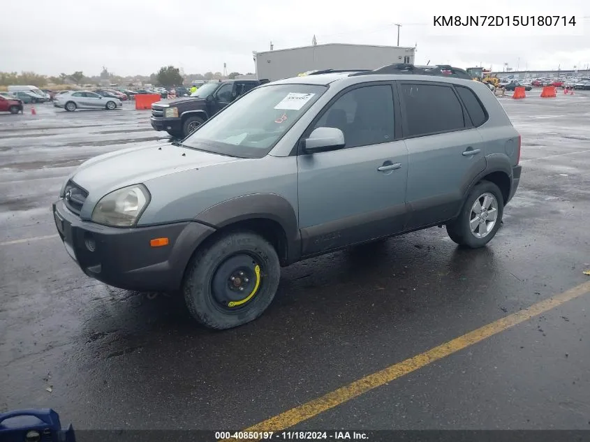 2005 Hyundai Tucson Gls/Lx VIN: KM8JN72D15U180714 Lot: 40850197