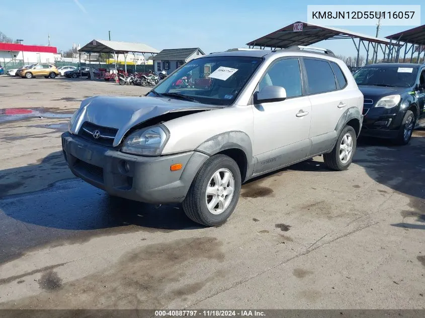 2005 Hyundai Tucson Gls/Lx VIN: KM8JN12D55U116057 Lot: 40887797