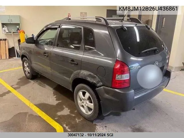 2006 Hyundai Tucson Gl VIN: KM8JM12B26U436861 Lot: 30047132