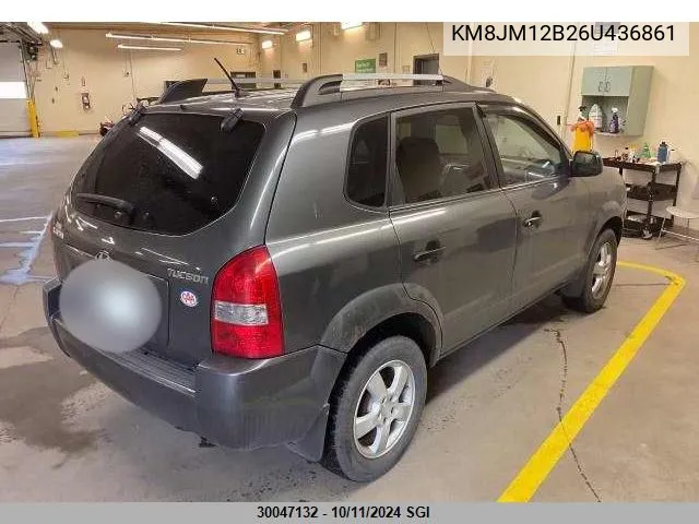 2006 Hyundai Tucson Gl VIN: KM8JM12B26U436861 Lot: 30047132