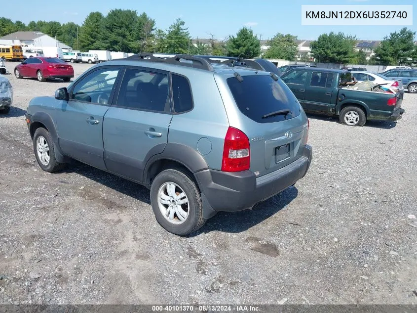 2006 Hyundai Tucson Gls/Limited VIN: KM8JN12DX6U352740 Lot: 40101370