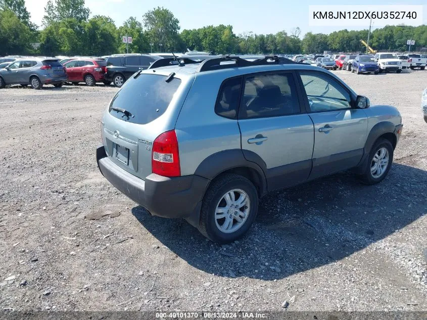 2006 Hyundai Tucson Gls/Limited VIN: KM8JN12DX6U352740 Lot: 40101370