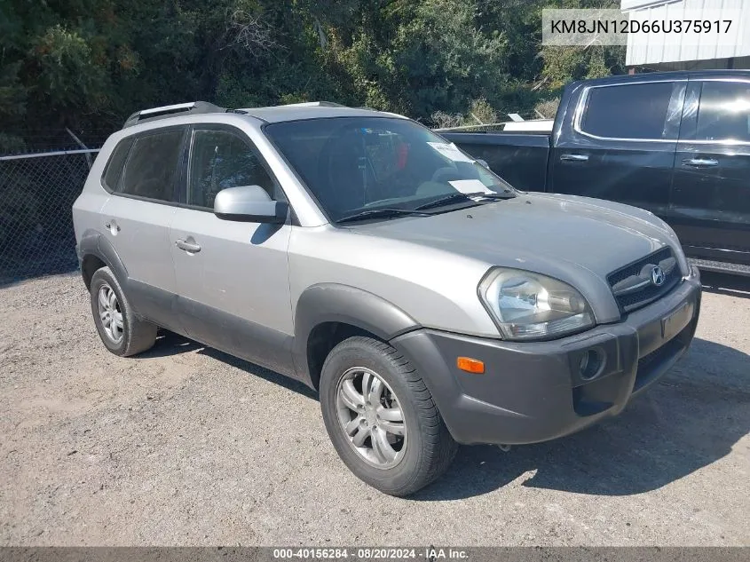 2006 Hyundai Tucson Gls/Limited VIN: KM8JN12D66U375917 Lot: 40156284