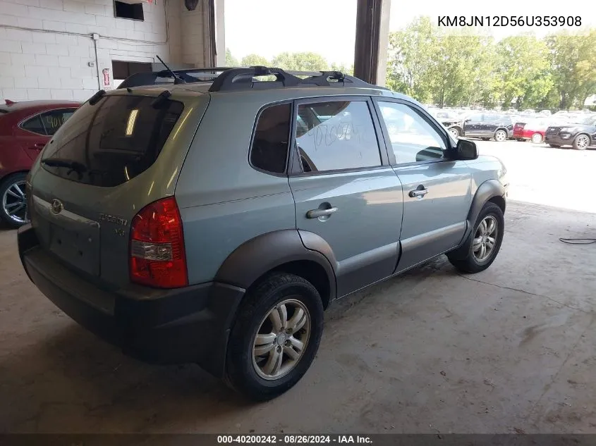 2006 Hyundai Tucson Gls/Limited VIN: KM8JN12D56U353908 Lot: 40200242