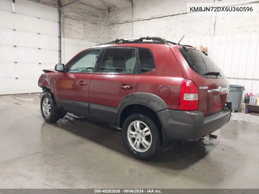 2006 Hyundai Tucson Gls/Limited VIN: KM8JN72DX6U360596 Lot: 40282838