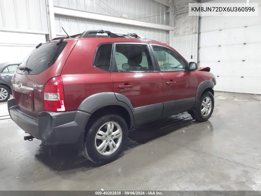 2006 Hyundai Tucson Gls/Limited VIN: KM8JN72DX6U360596 Lot: 40282838