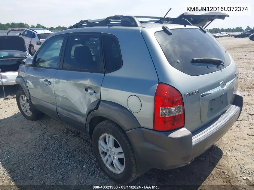 2006 Hyundai Tucson Gls/Limited VIN: KM8JN12D16U372374 Lot: 40321963