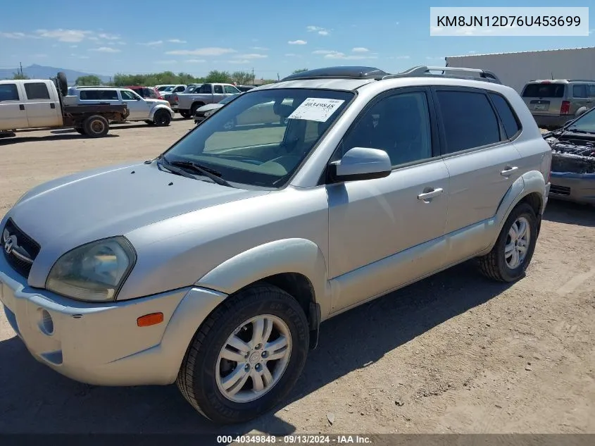 2006 Hyundai Tucson Gls/Limited VIN: KM8JN12D76U453699 Lot: 40349848