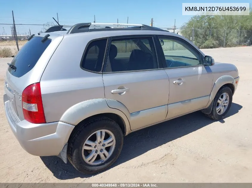 2006 Hyundai Tucson Gls/Limited VIN: KM8JN12D76U453699 Lot: 40349848