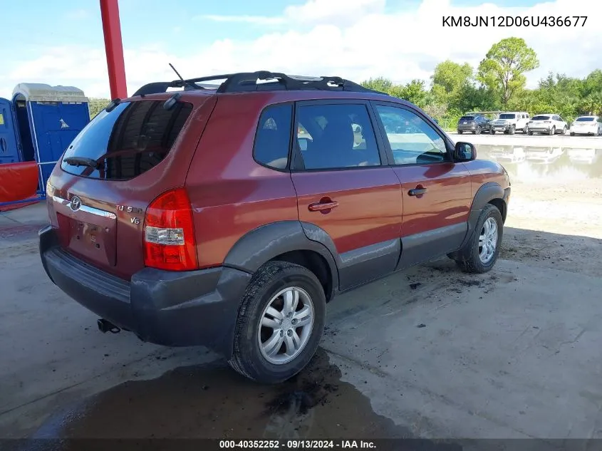 2006 Hyundai Tucson Gls/Limited VIN: KM8JN12D06U436677 Lot: 40352252