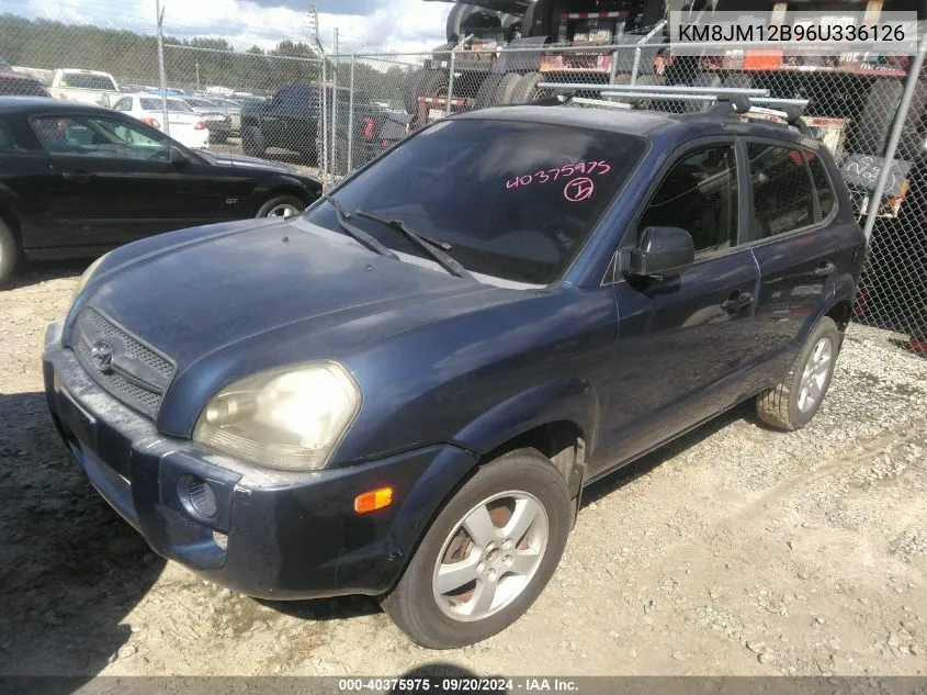 2006 Hyundai Tucson Gl VIN: KM8JM12B96U336126 Lot: 40375975