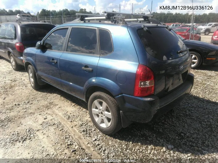 2006 Hyundai Tucson Gl VIN: KM8JM12B96U336126 Lot: 40375975