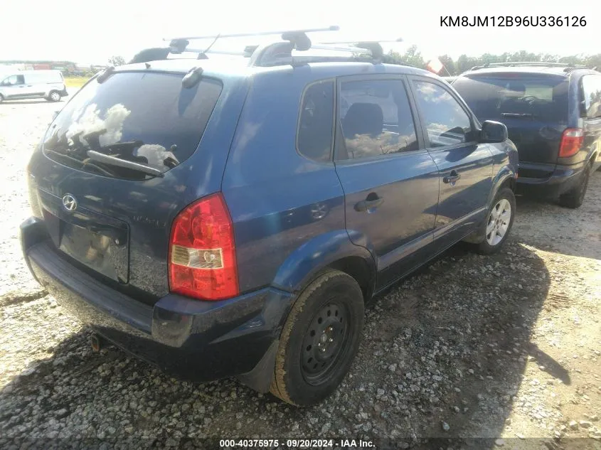 2006 Hyundai Tucson Gl VIN: KM8JM12B96U336126 Lot: 40375975