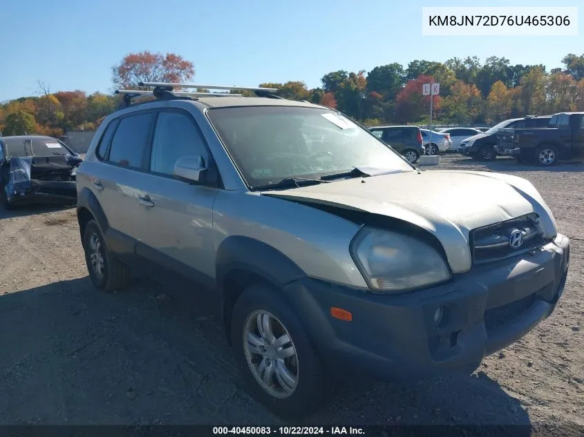 2006 Hyundai Tucson Gls/Limited VIN: KM8JN72D76U465306 Lot: 40450083