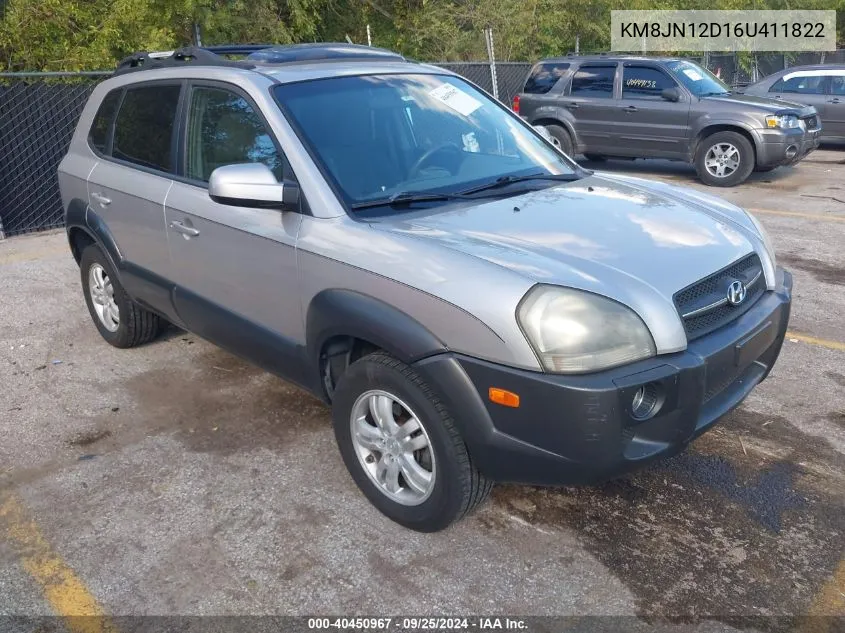 2006 Hyundai Tucson Gls/Limited VIN: KM8JN12D16U411822 Lot: 40450967