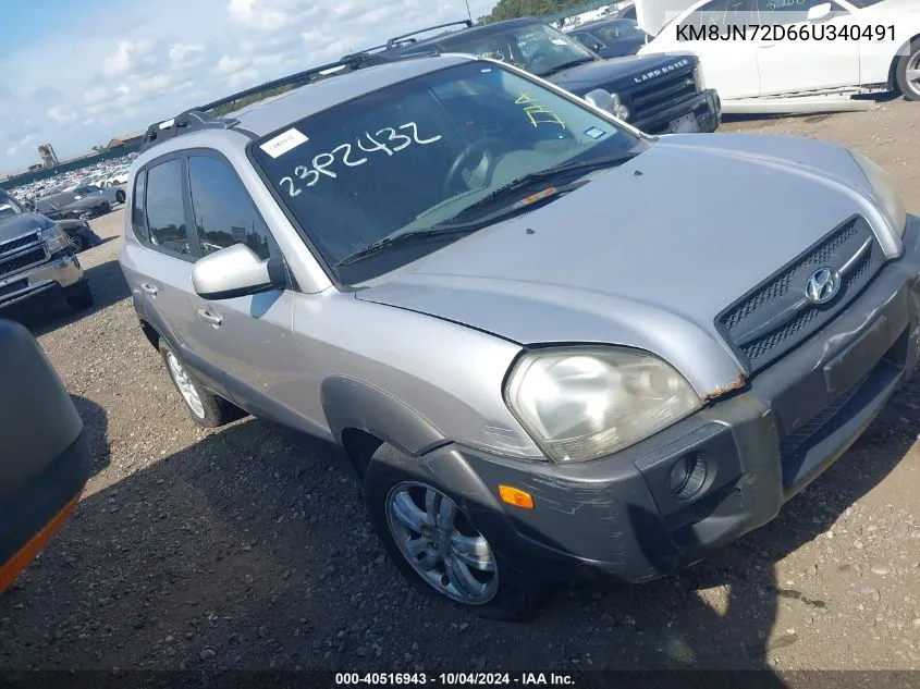 2006 Hyundai Tucson Gls/Limited VIN: KM8JN72D66U340491 Lot: 40516943