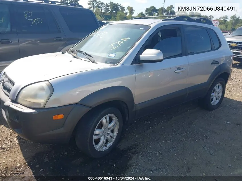 2006 Hyundai Tucson Gls/Limited VIN: KM8JN72D66U340491 Lot: 40516943