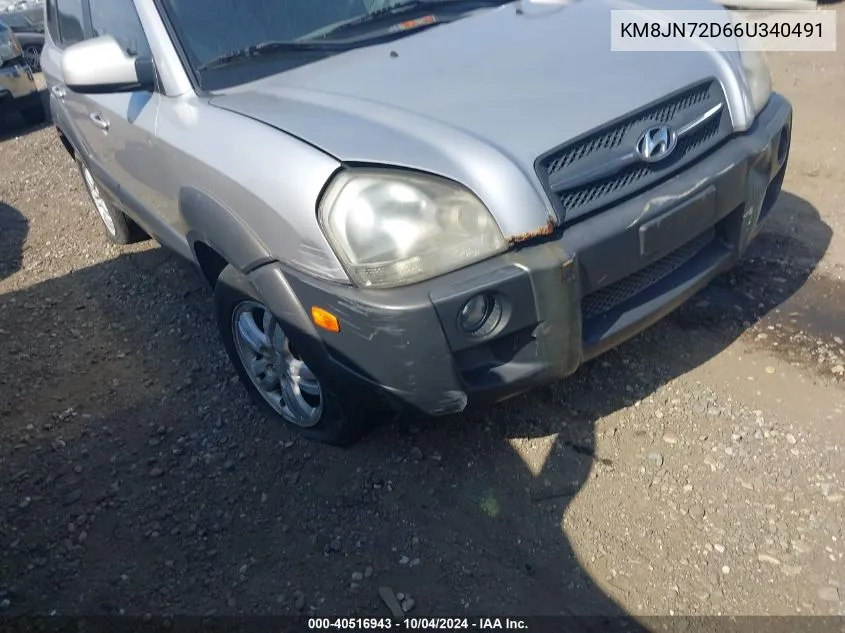 2006 Hyundai Tucson Gls/Limited VIN: KM8JN72D66U340491 Lot: 40516943