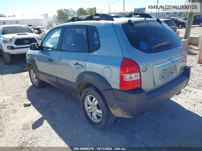 2006 Hyundai Tucson Gls/Limited VIN: KM8JN72D86U330125 Lot: 40569219