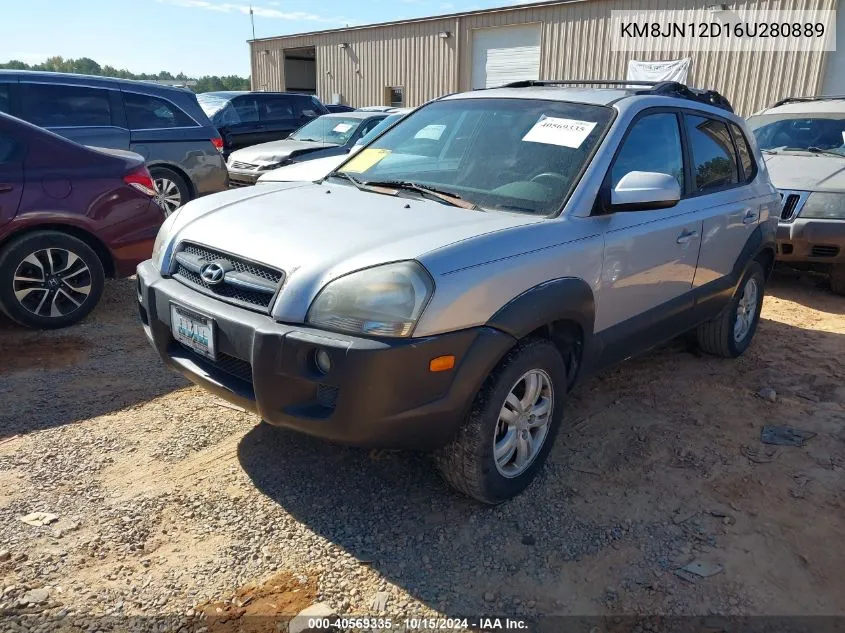 2006 Hyundai Tucson Gls/Limited VIN: KM8JN12D16U280889 Lot: 40569335