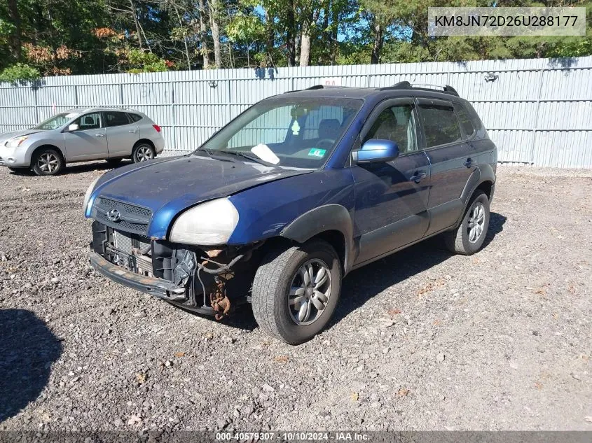 2006 Hyundai Tucson Gls/Limited VIN: KM8JN72D26U288177 Lot: 40579307