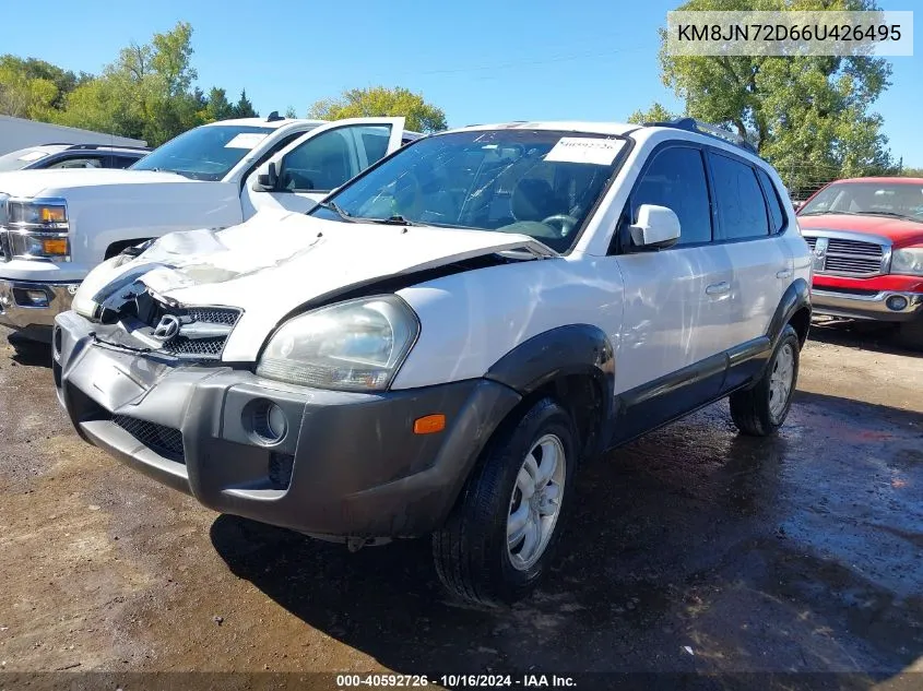 2006 Hyundai Tucson Gls/Limited VIN: KM8JN72D66U426495 Lot: 40592726