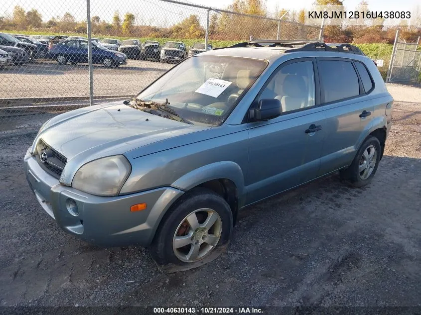 2006 Hyundai Tucson Gl VIN: KM8JM12B16U438083 Lot: 40630143