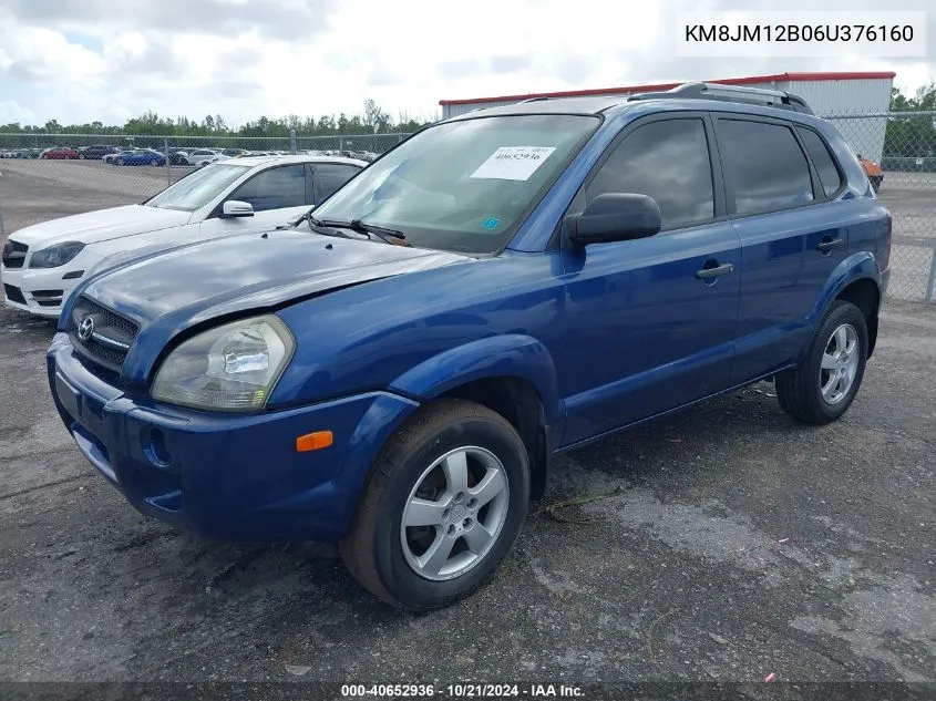 2006 Hyundai Tucson Gl VIN: KM8JM12B06U376160 Lot: 40652936