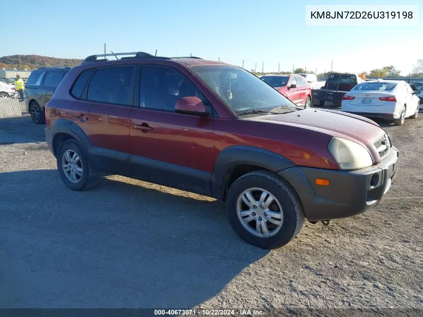 2006 Hyundai Tucson Gls/Limited VIN: KM8JN72D26U319198 Lot: 40673071