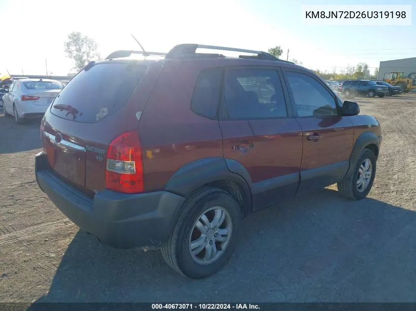 KM8JN72D26U319198 2006 Hyundai Tucson Gls/Limited