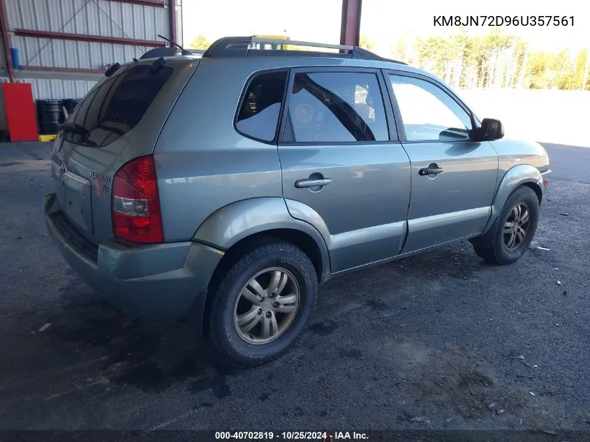 2006 Hyundai Tucson Gls/Limited VIN: KM8JN72D96U357561 Lot: 40702819