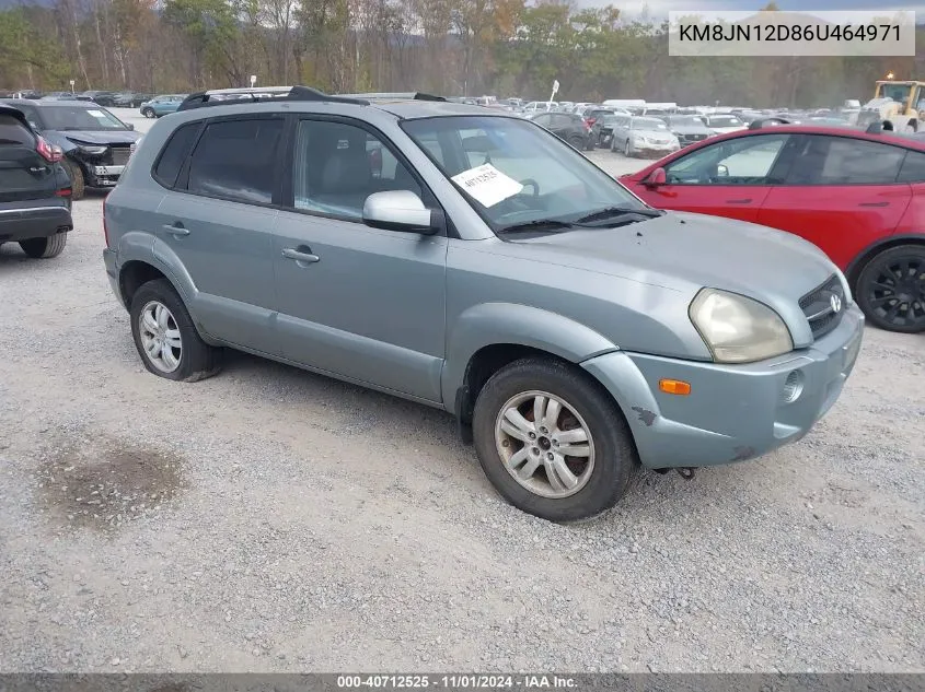 2006 Hyundai Tucson Gls/Limited VIN: KM8JN12D86U464971 Lot: 40712525