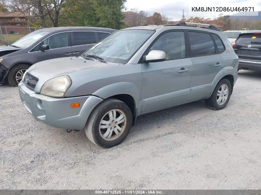 2006 Hyundai Tucson Gls/Limited VIN: KM8JN12D86U464971 Lot: 40712525