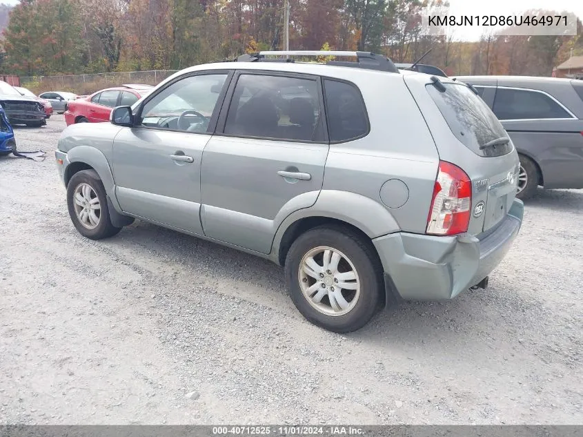 2006 Hyundai Tucson Gls/Limited VIN: KM8JN12D86U464971 Lot: 40712525