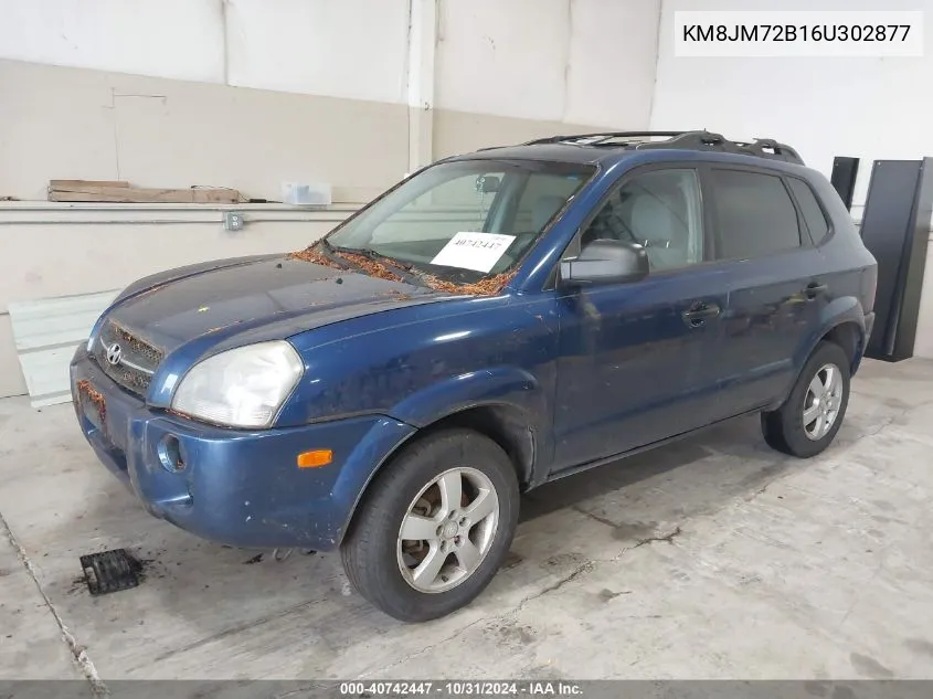 2006 Hyundai Tucson Gl VIN: KM8JM72B16U302877 Lot: 40742447