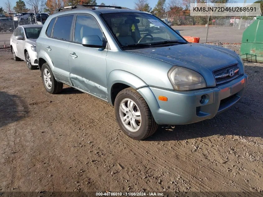 2006 Hyundai Tucson Gls/Limited VIN: KM8JN72D46U268691 Lot: 40786010