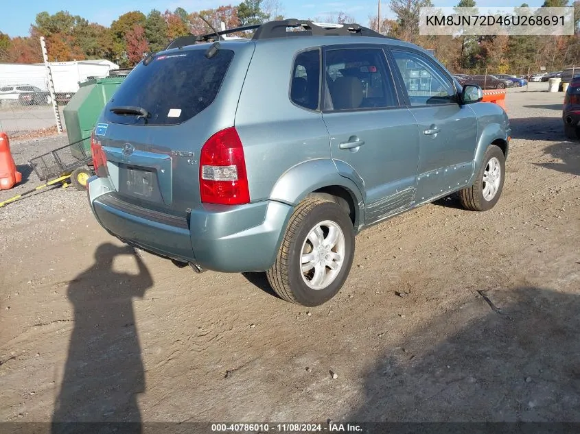 2006 Hyundai Tucson Gls/Limited VIN: KM8JN72D46U268691 Lot: 40786010