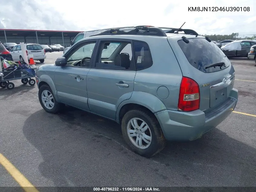 2006 Hyundai Tucson Gls/Limited VIN: KM8JN12D46U390108 Lot: 40796232