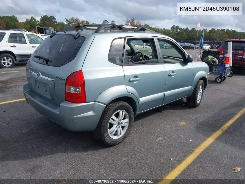 2006 Hyundai Tucson Gls/Limited VIN: KM8JN12D46U390108 Lot: 40796232