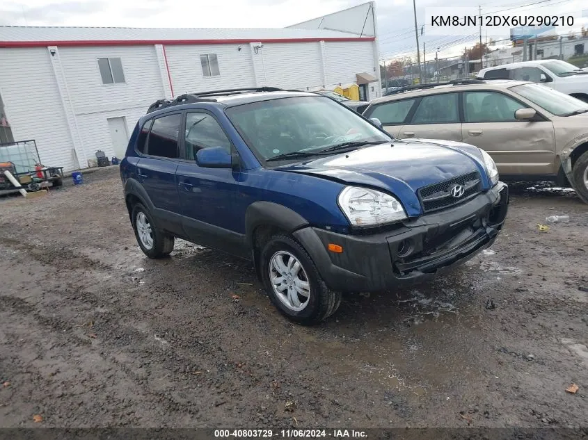 2006 Hyundai Tucson Gls/Limited VIN: KM8JN12DX6U290210 Lot: 40803729