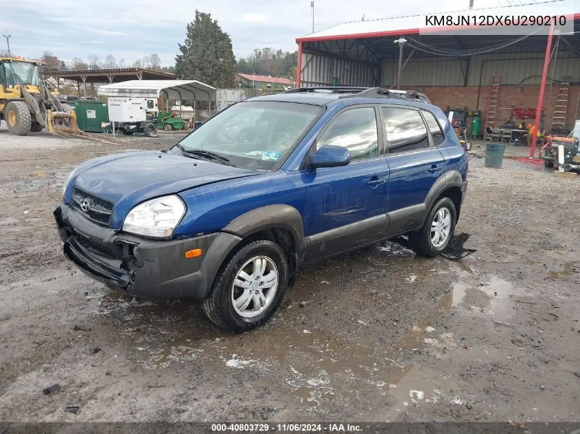 2006 Hyundai Tucson Gls/Limited VIN: KM8JN12DX6U290210 Lot: 40803729