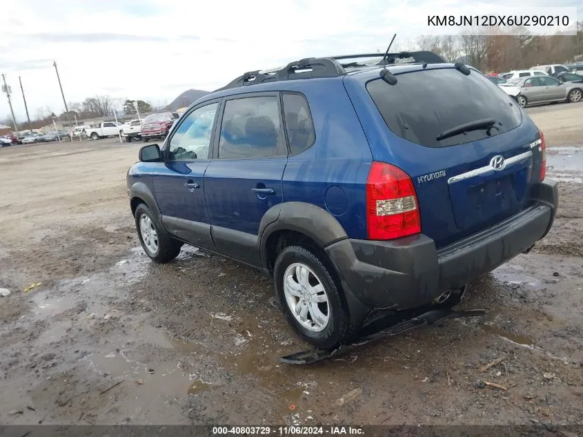 2006 Hyundai Tucson Gls/Limited VIN: KM8JN12DX6U290210 Lot: 40803729