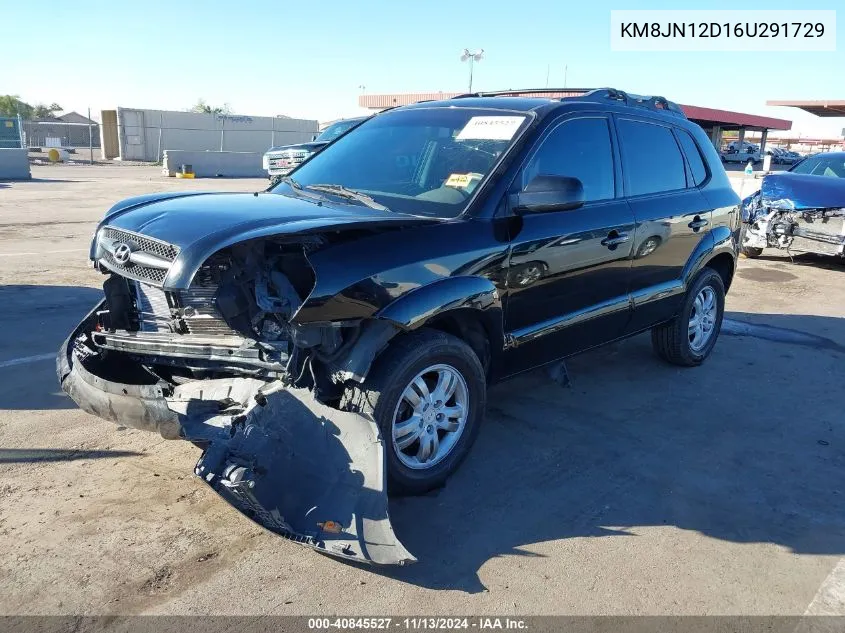 2006 Hyundai Tucson Gls/Limited VIN: KM8JN12D16U291729 Lot: 40845527