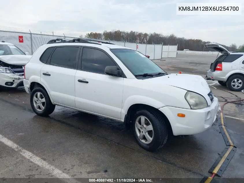 2006 Hyundai Tucson Gl VIN: KM8JM12BX6U254700 Lot: 40887492